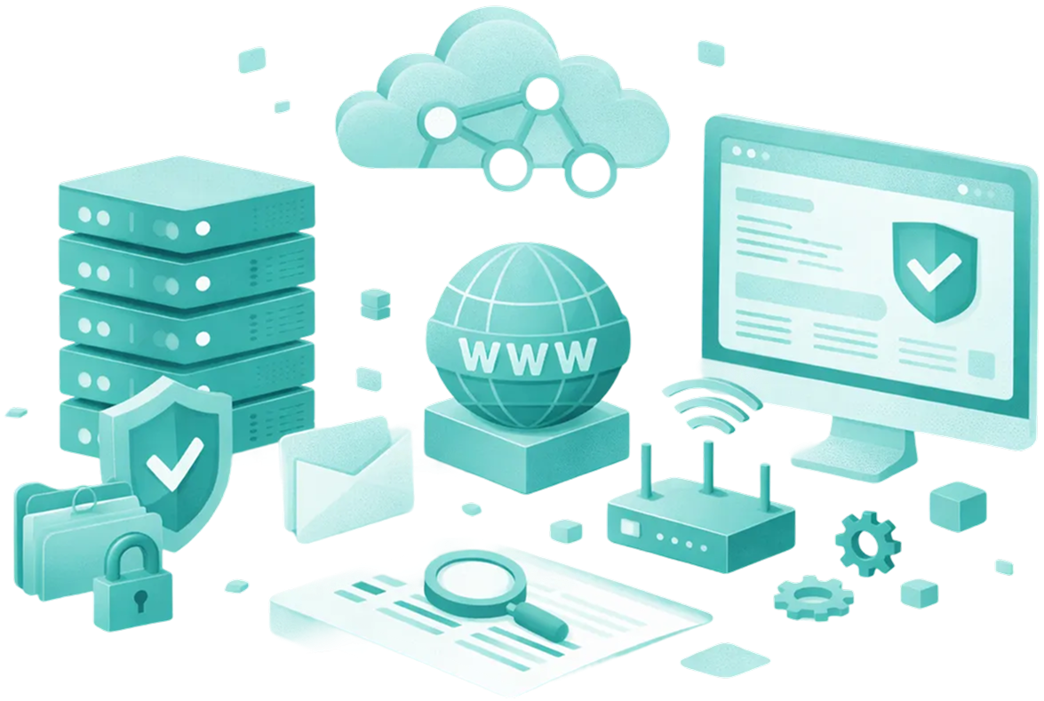 Internetiteenuste illustratsioon